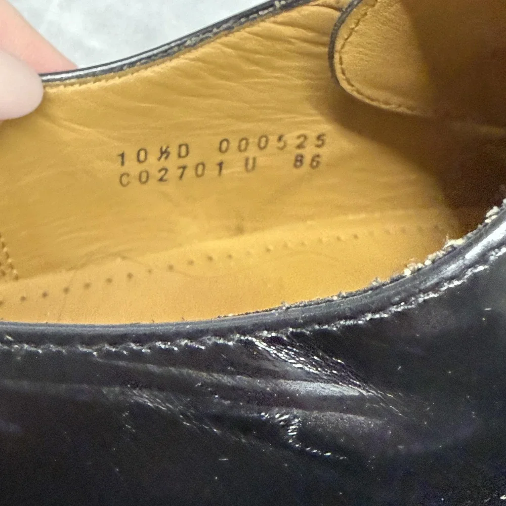 Cole Haan Dress Shoes Mens Size 10.5 Black Cap Toe Leather‎ Oxford Formal